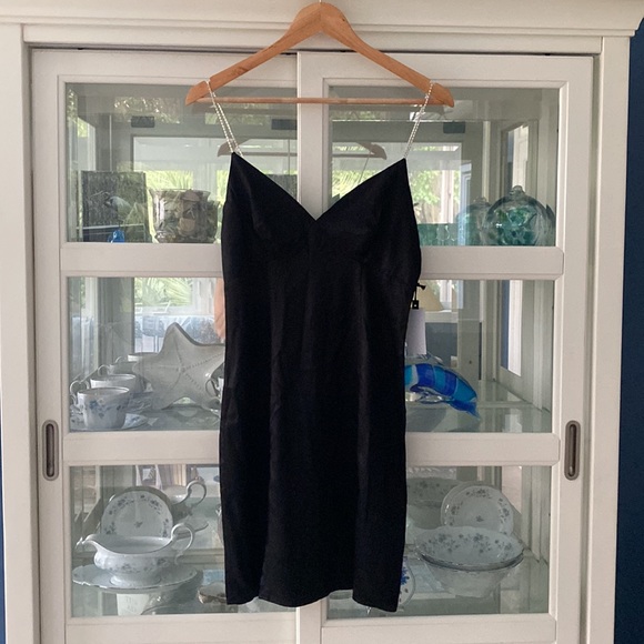 NEW Mini Dress ASTR The Label Rhinestone Strap - Picture 4 of 10